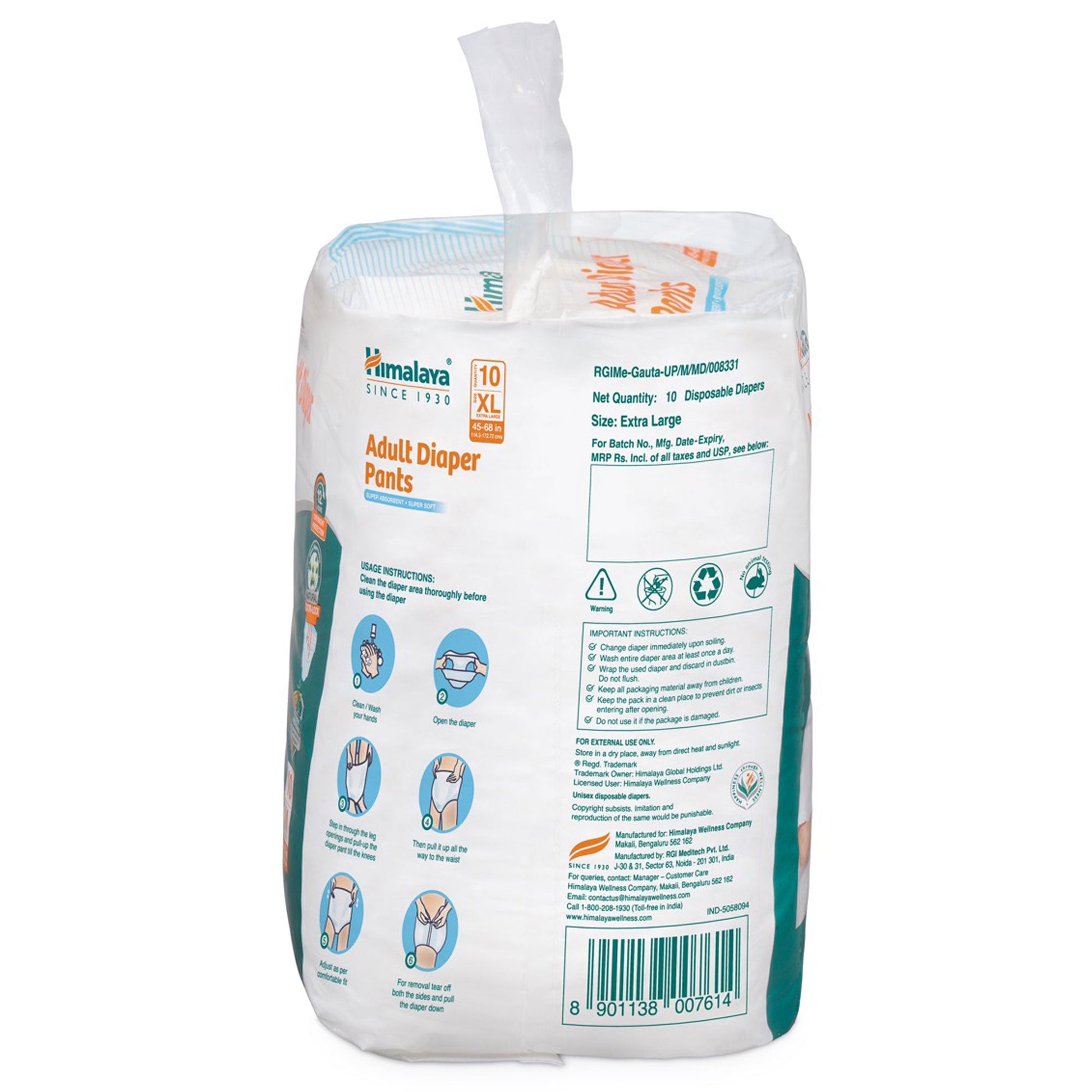 Adult Diaper Pants Medium - 10's Pack