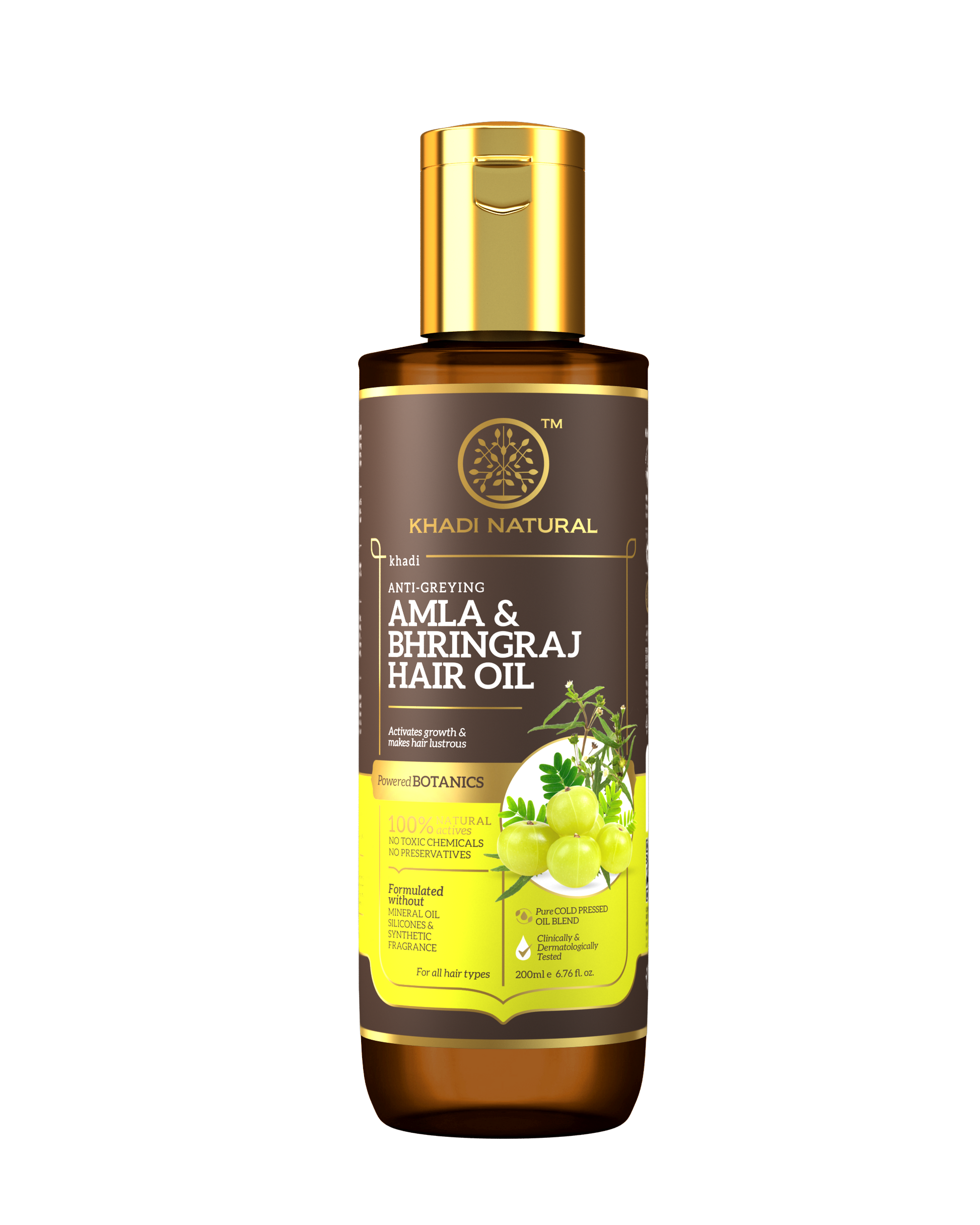 Amla & Bhringraj Hair Oil - Mineral Oil, Silicones, Synthetic Fragrance Free 200ml