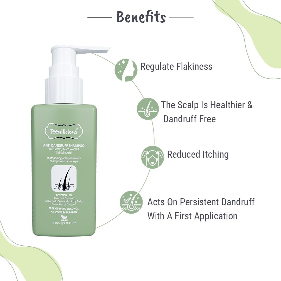 Teenilicious Anti Dandruff Shampoo - Shampoo For Dandruff, Flakiness And Hairfall 100ml 100ml