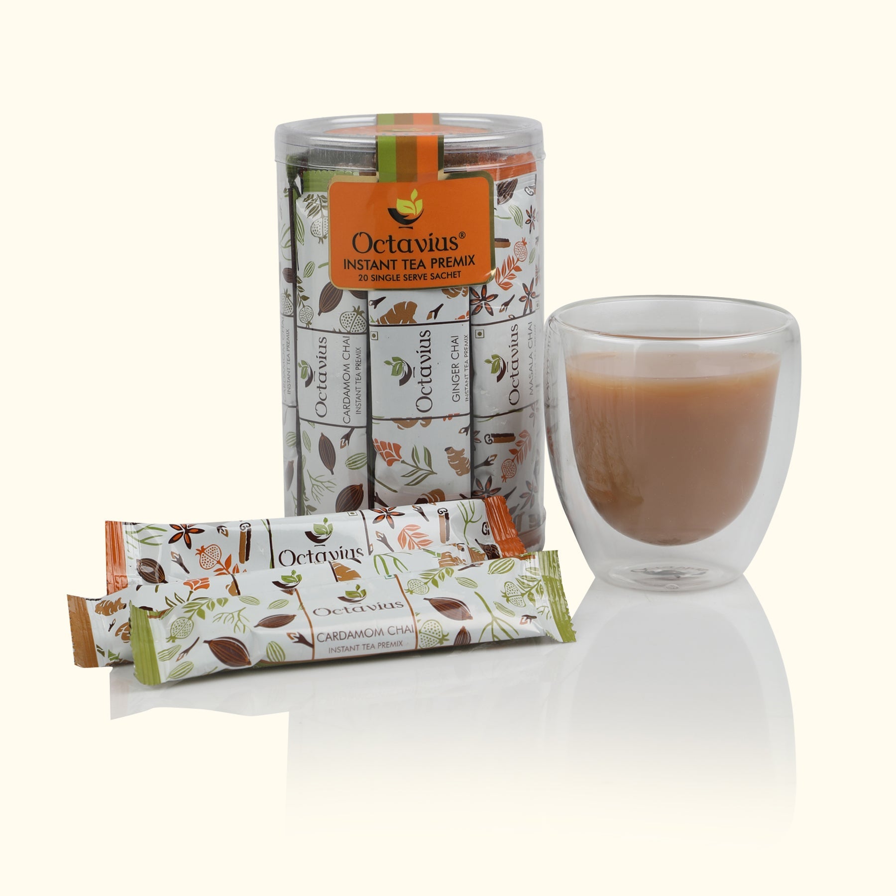 3 in 1 Instant Premix - Indian Masala, Cardamom & Ginger 15 Sachets