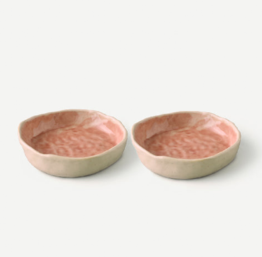 MOIRA ROSE PLATTER (SET OF 2) 14.5(長さ) x 14.5(幅) x 2.3(高さ); 直径: 14.5