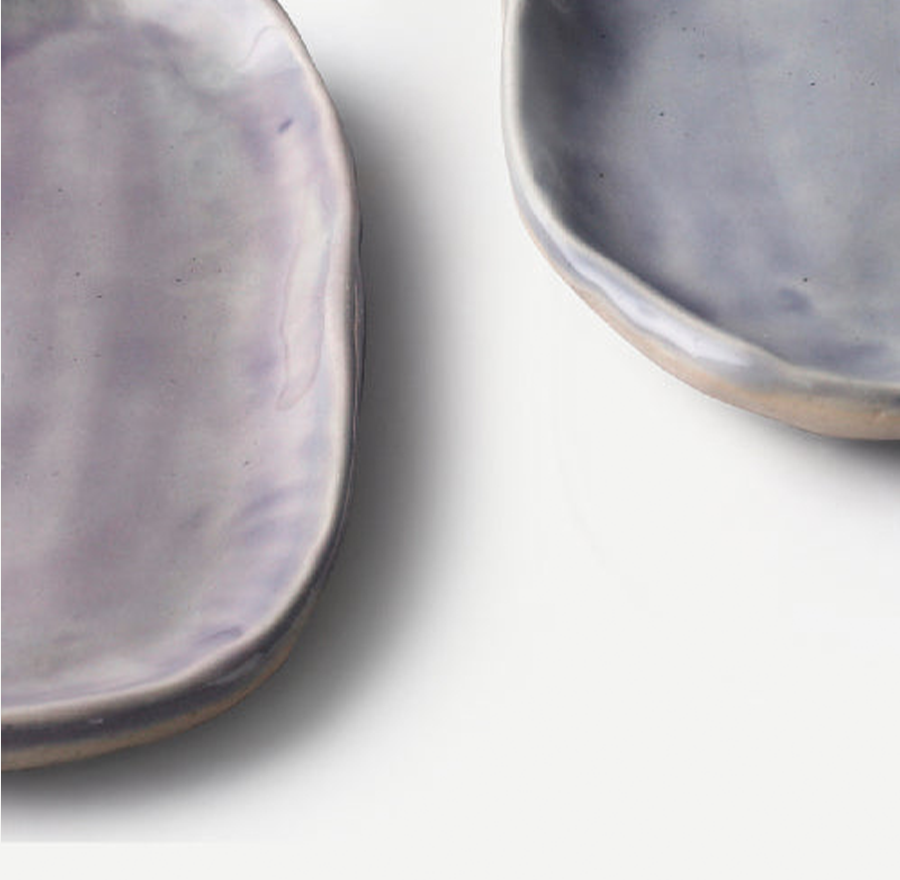 ARCANA MAUVE PLATTER (SET OF 2) 17.9(長さ) x 8.4(幅) x 1.9(高さ)