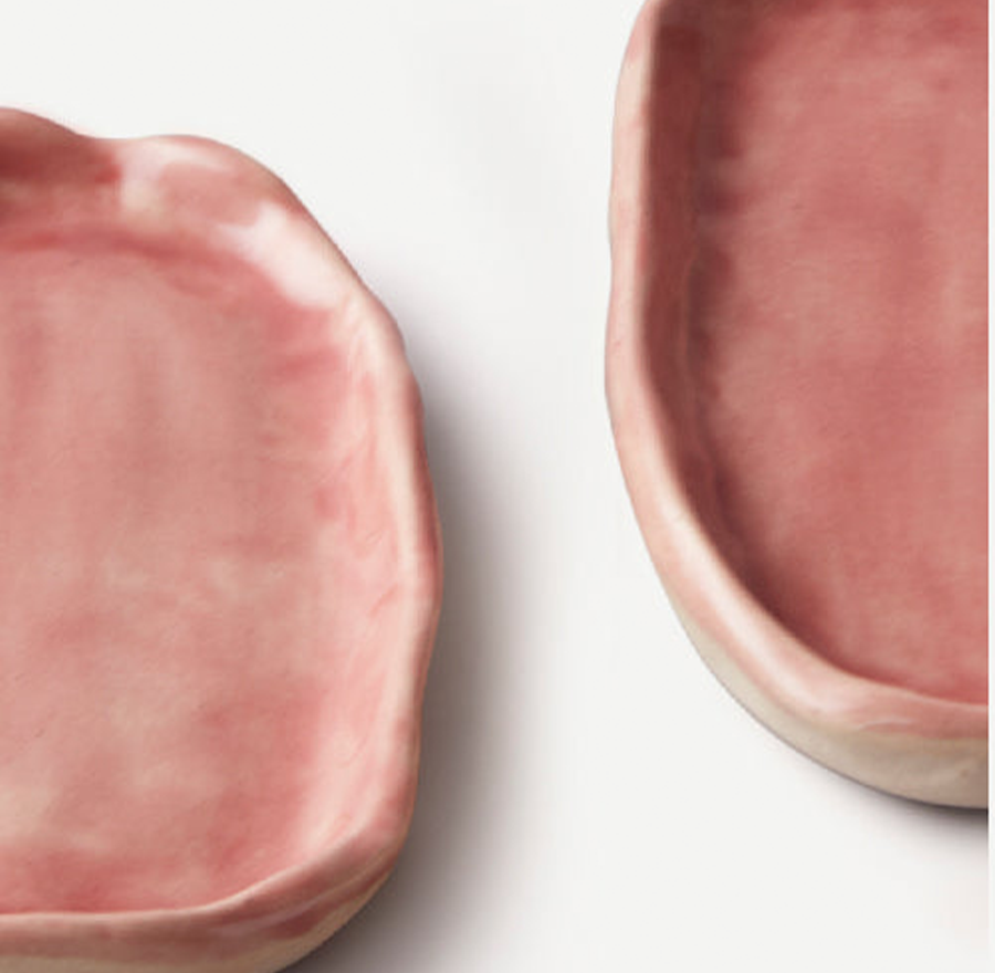 ARCANA ROSE PLATTER (SET OF 2) 17.4(長さ) x 8.2(幅) x 1.8(高さ)