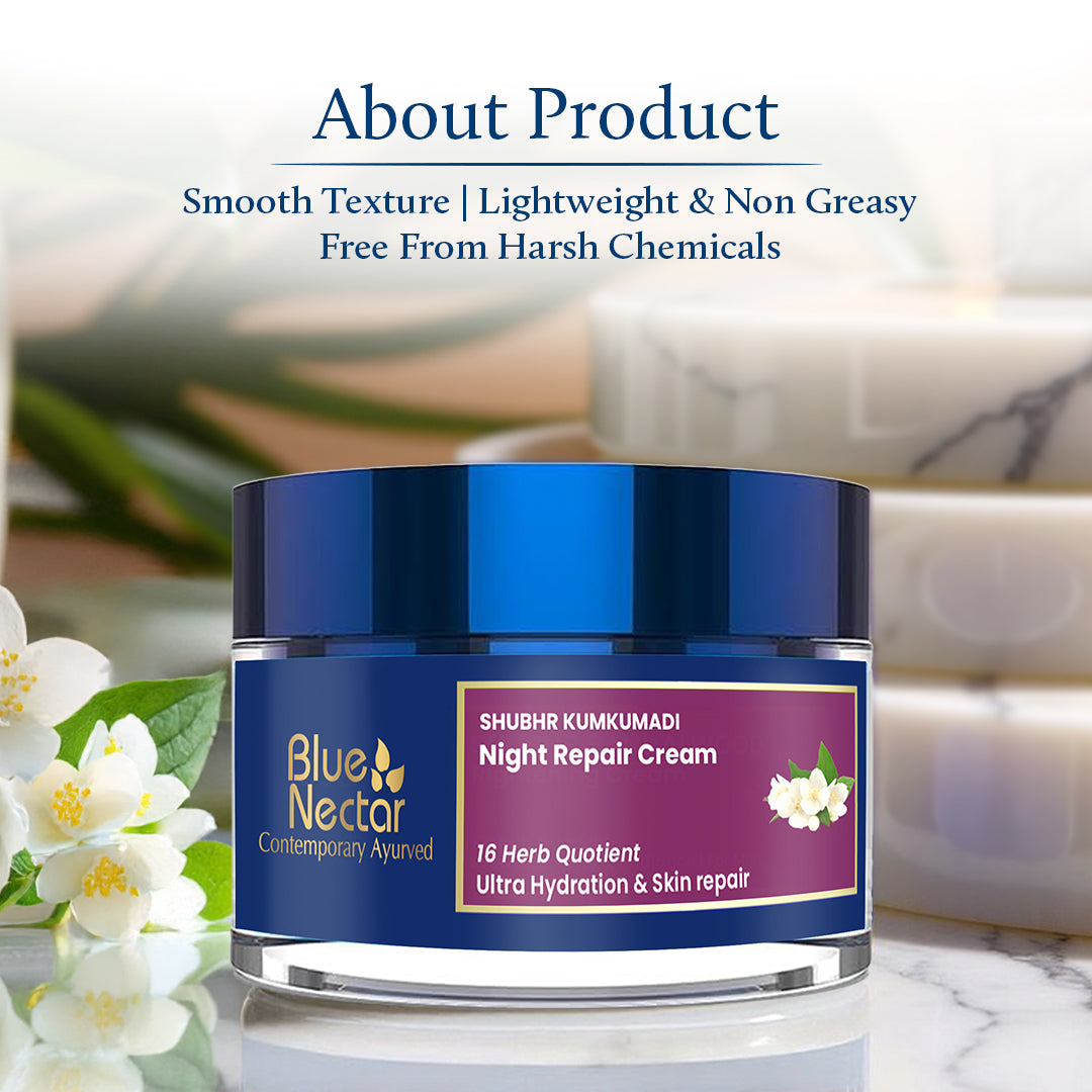 Kumkumadi Night Cream for Women for Skin Repair and Hydration (16 Herbs, 50g) 50g