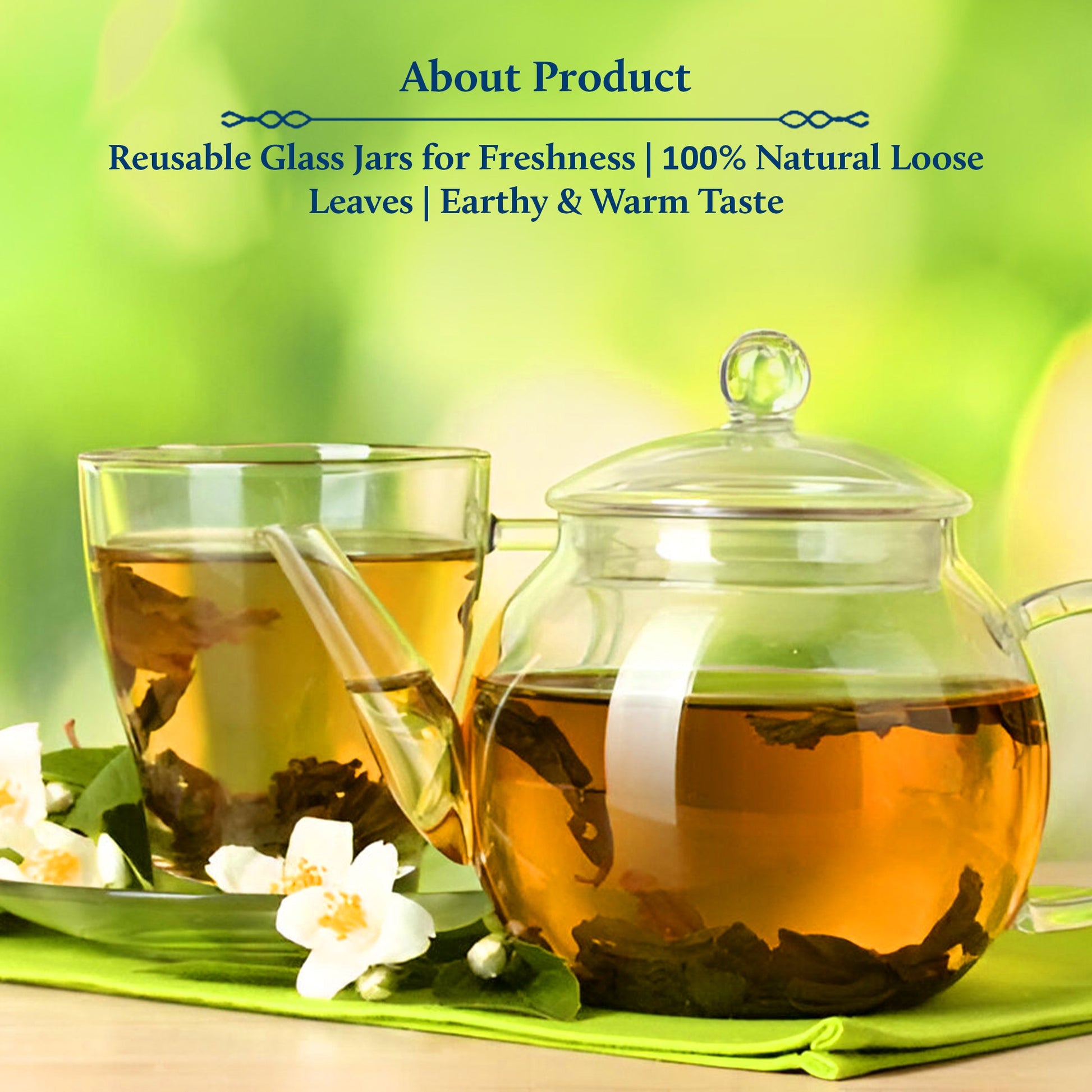 Turmeric Green Tea for Immunity Booster | Free Tea Infuser (50 g + 15 g Free | 33 cups) 50g