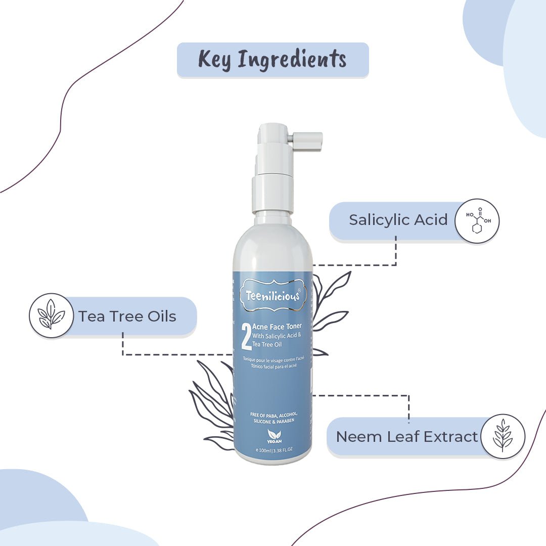 Teenilicious Acne Face Toner With Salicylic Acid - For Blackhead & Whitehead
