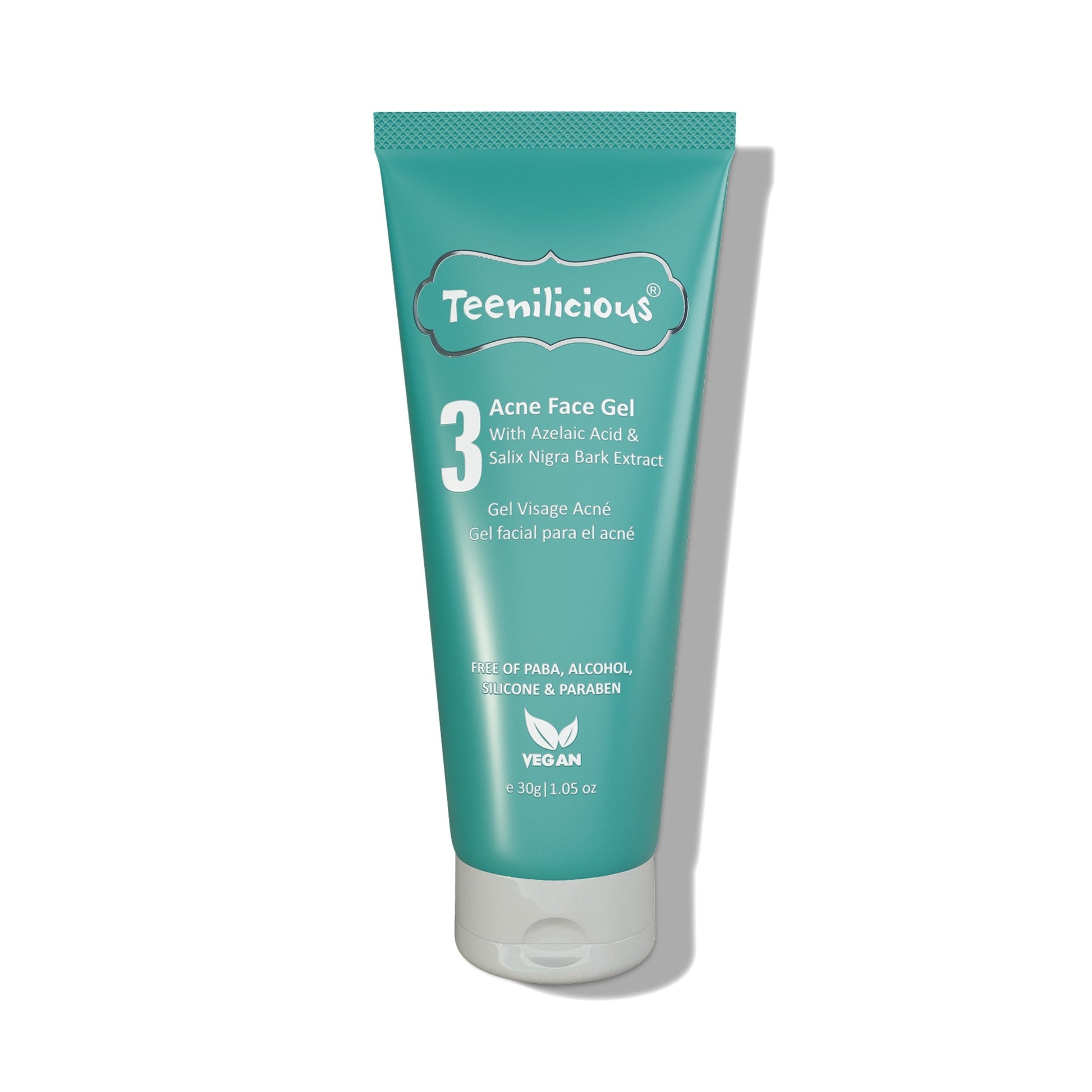 Teenilicious Acne Gel With Azelaic Acid - Clear Skin Pores Off Acne Causing Bacteria