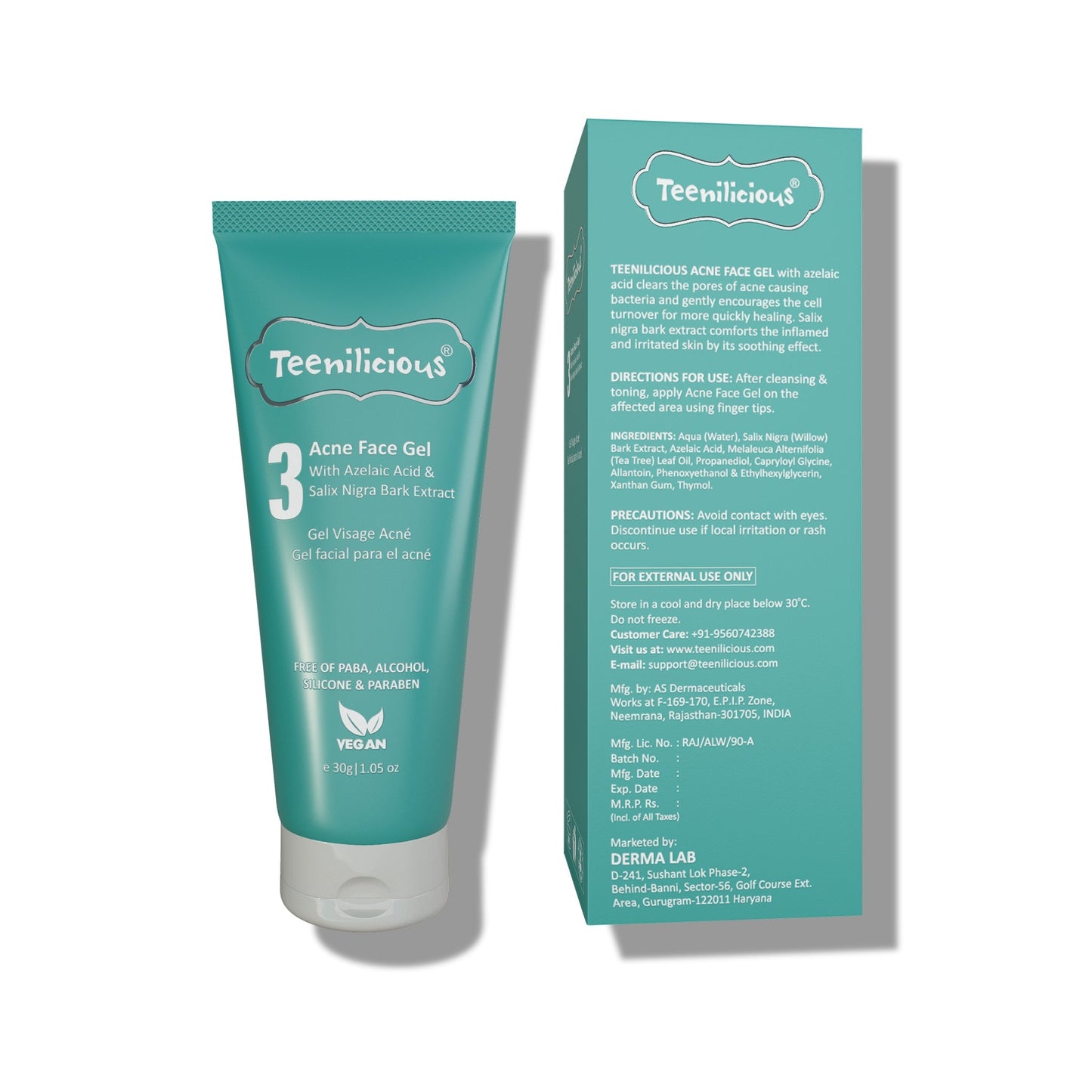 Teenilicious Azelaic Acid Acne Care Kit 190g - Acne Treatment For Dry & Sensitive Skin 190g