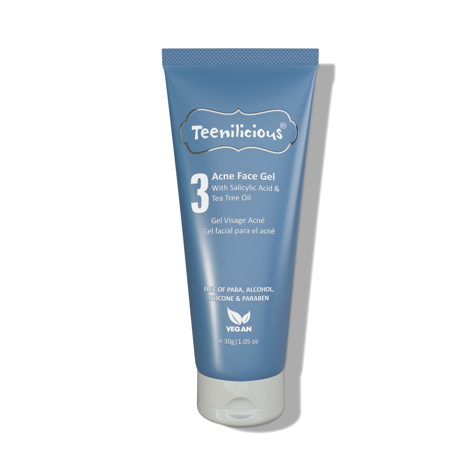 Teenilicious Acne Face Gel With Salicylic Acid - Gel For Blackhead & Whitehead