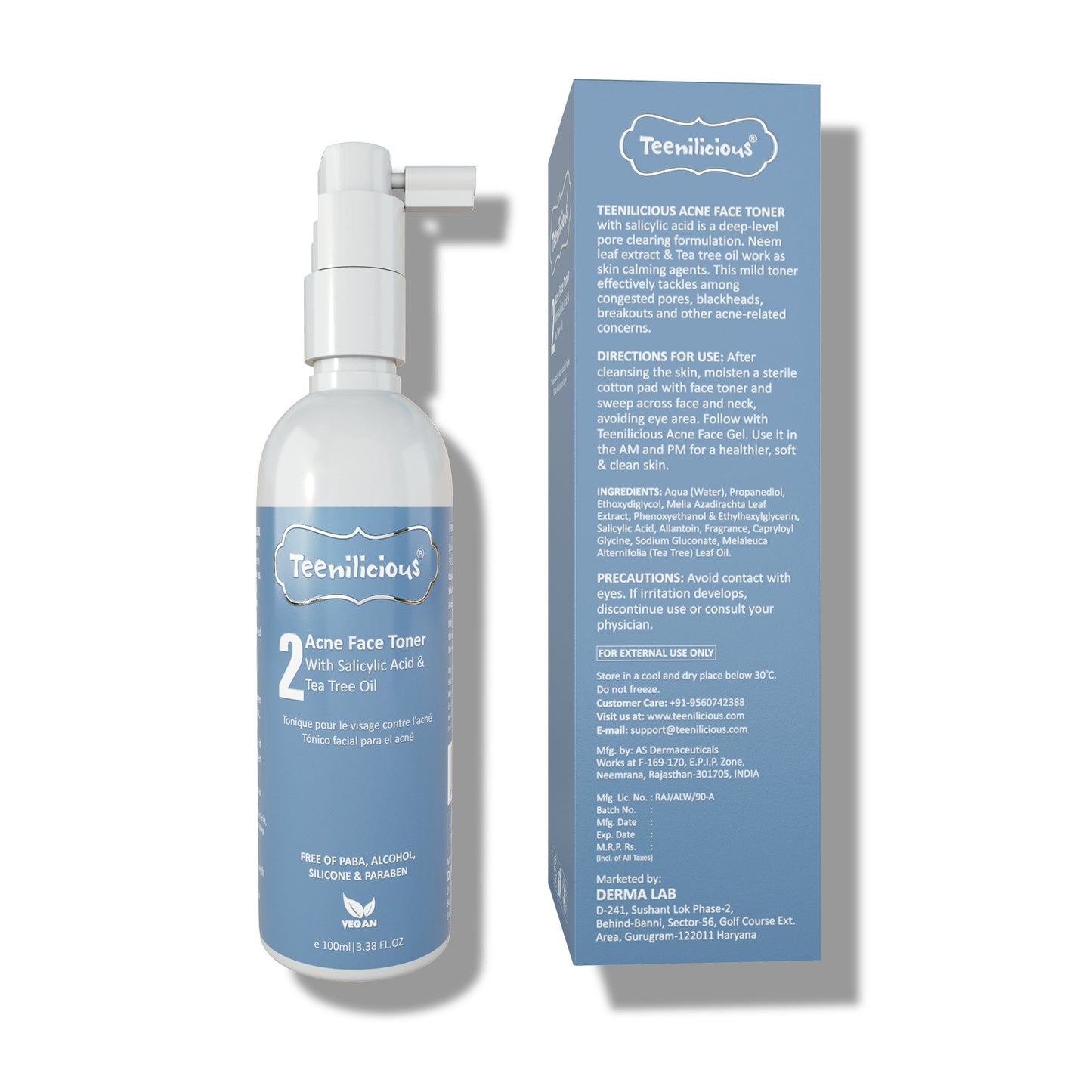Teenilicious Acne Face Toner With Salicylic Acid - For Blackhead & Whitehead