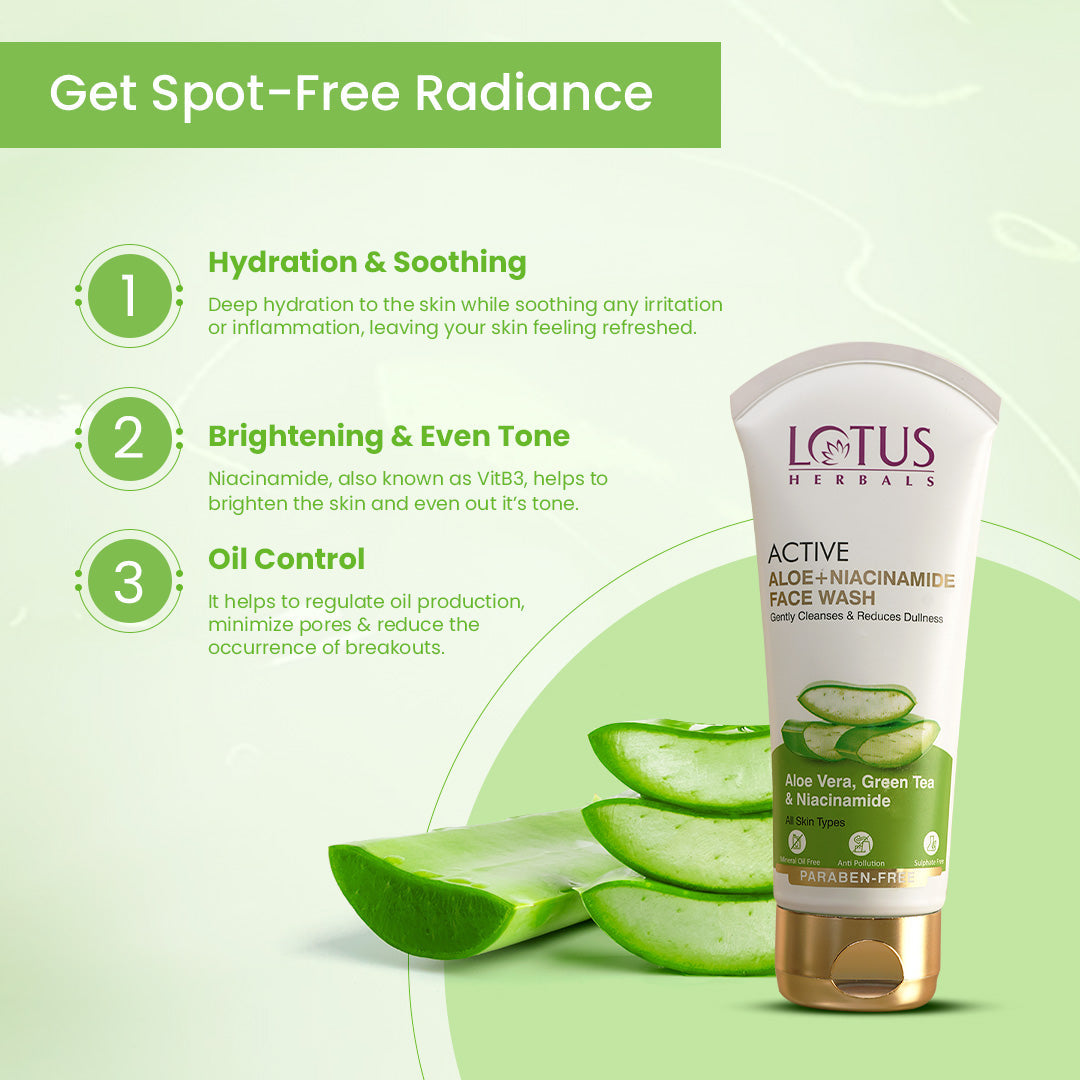 Active Aloe + Niacinamide Face Wash 100g