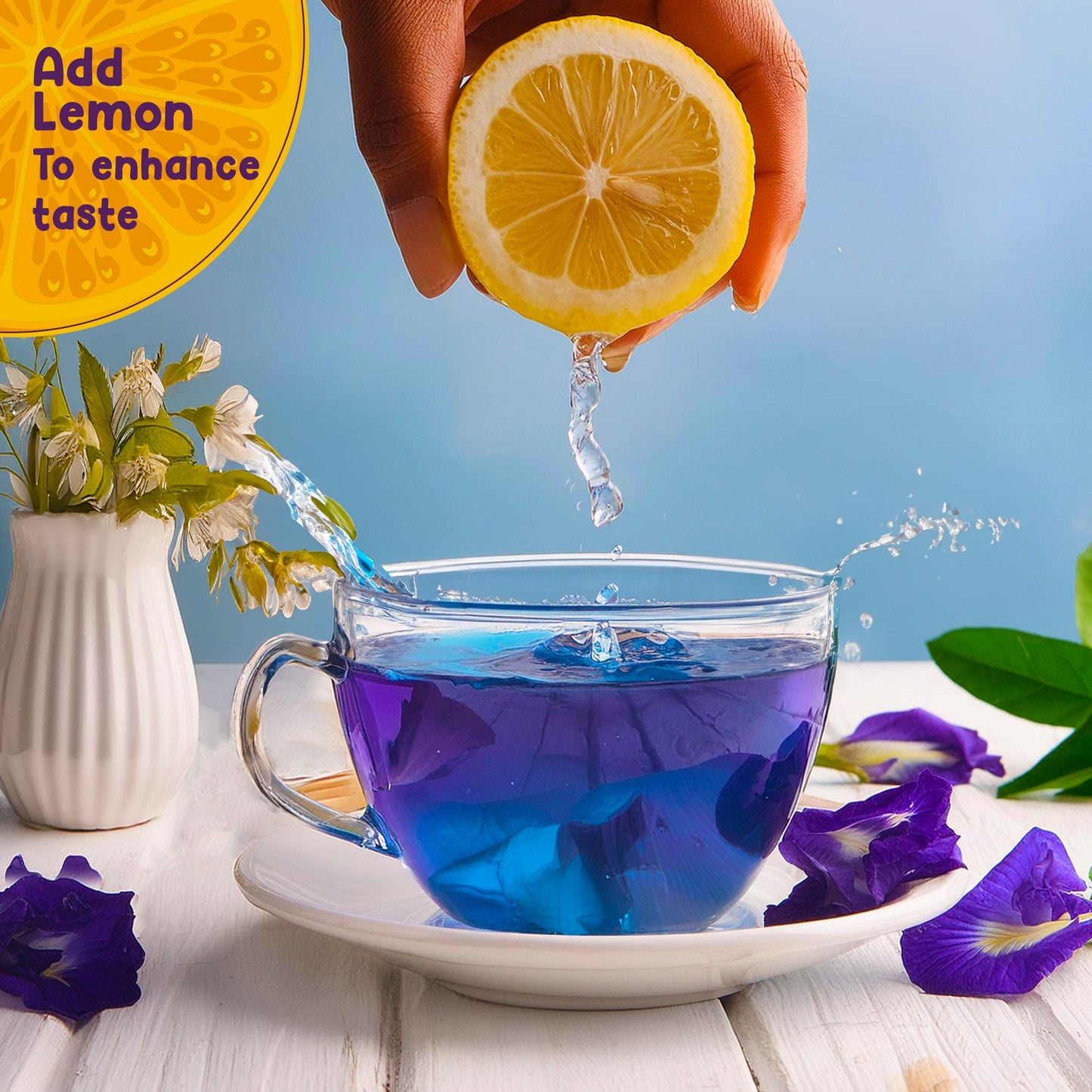 Butterfly Pea Flower Herbal Infusion - 20 Teabags | Pack of 2 20 Tea Bags