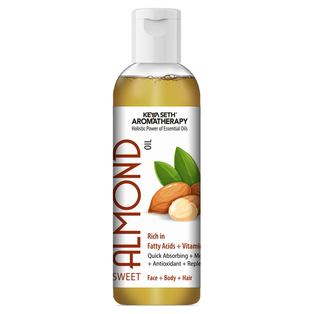 Sweet Almond Oil for Face, Body & Hair – Moisturizing, Anti-Aging, Hair Growth & Scalp Nourishment with Vitamin E & Fatty Acids 100ml
