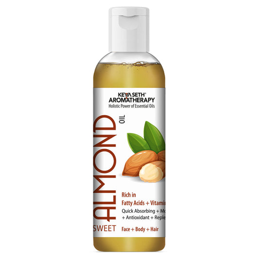 Sweet Almond Oil for Face, Body & Hair – Moisturizing, Anti-Aging, Hair Growth & Scalp Nourishment with Vitamin E & Fatty Acids 100ml