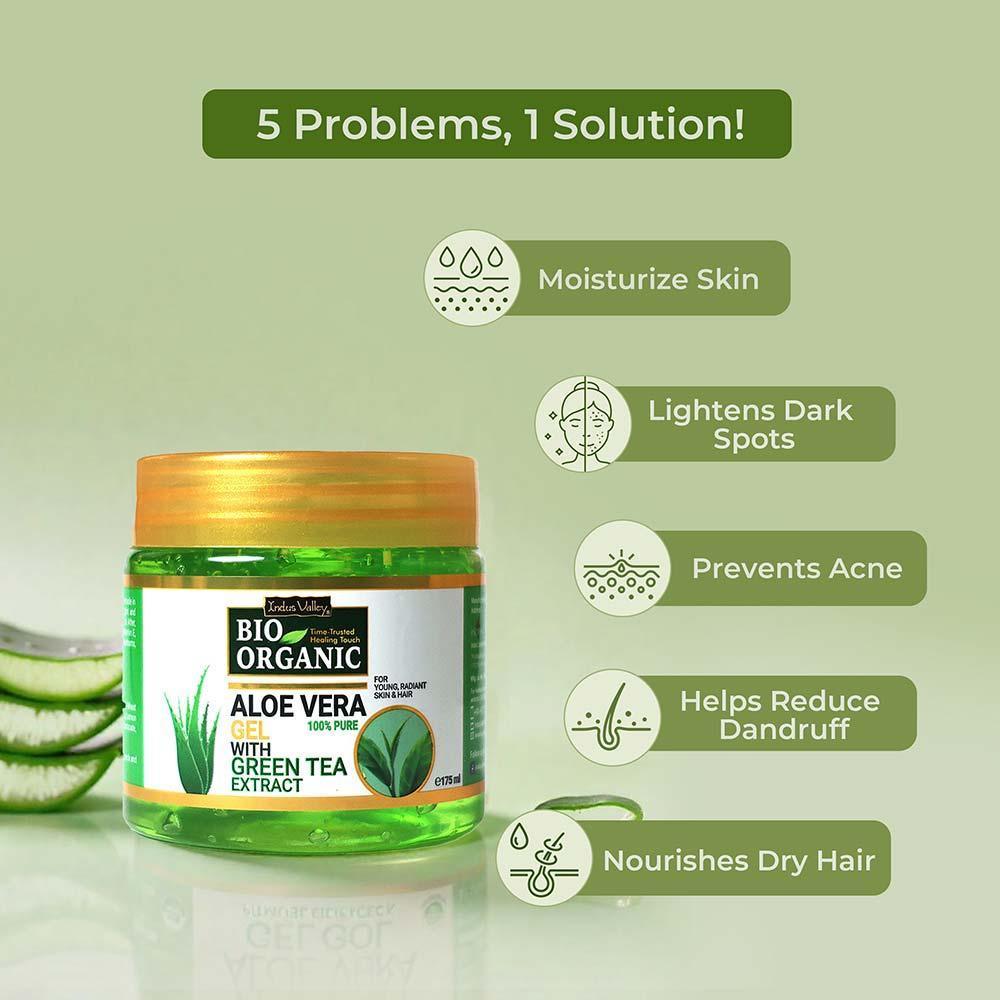 Bio Organic Pure Aloe Vera Gel - Pack of 4