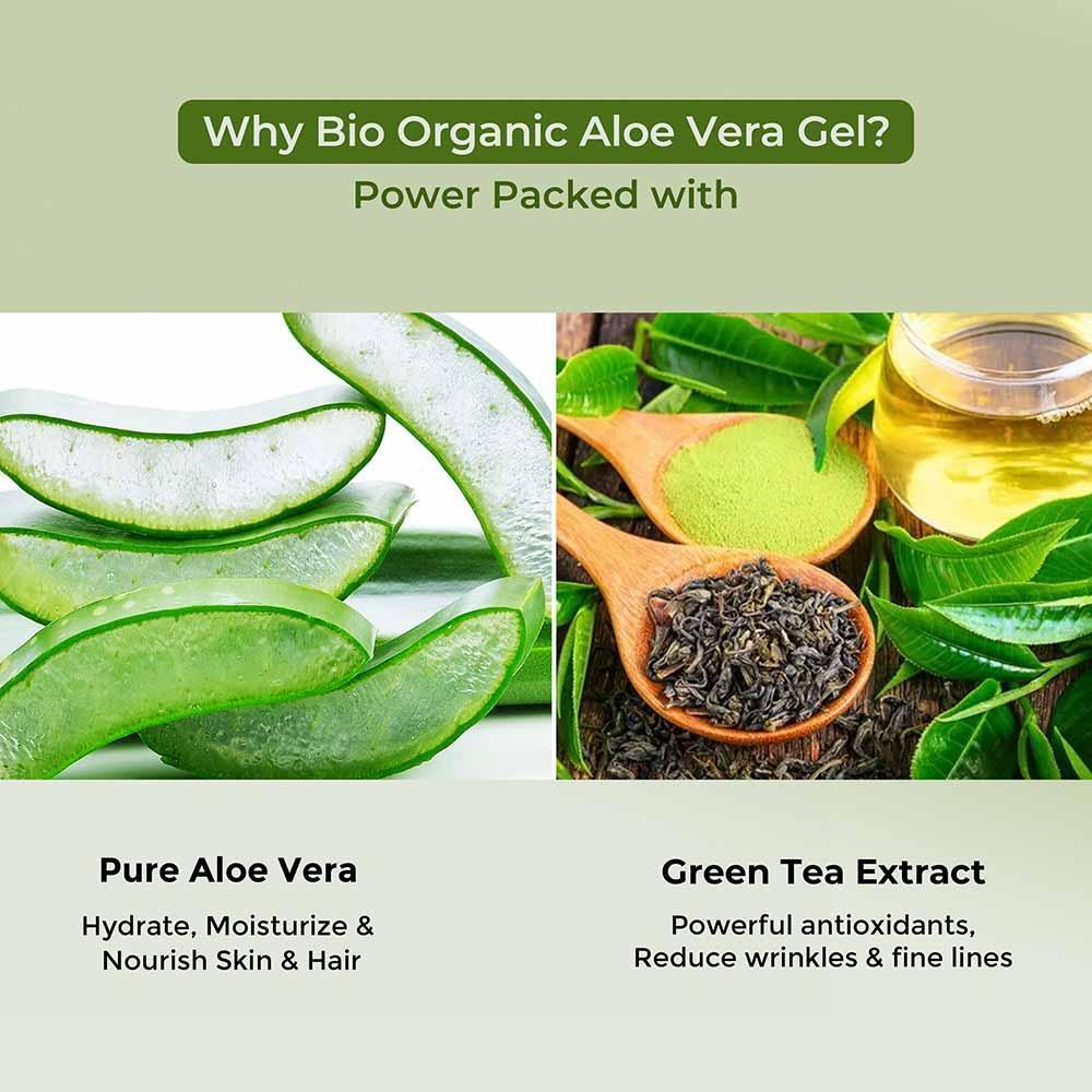 Bio Organic Pure Aloe Vera Gel - Pack of 4