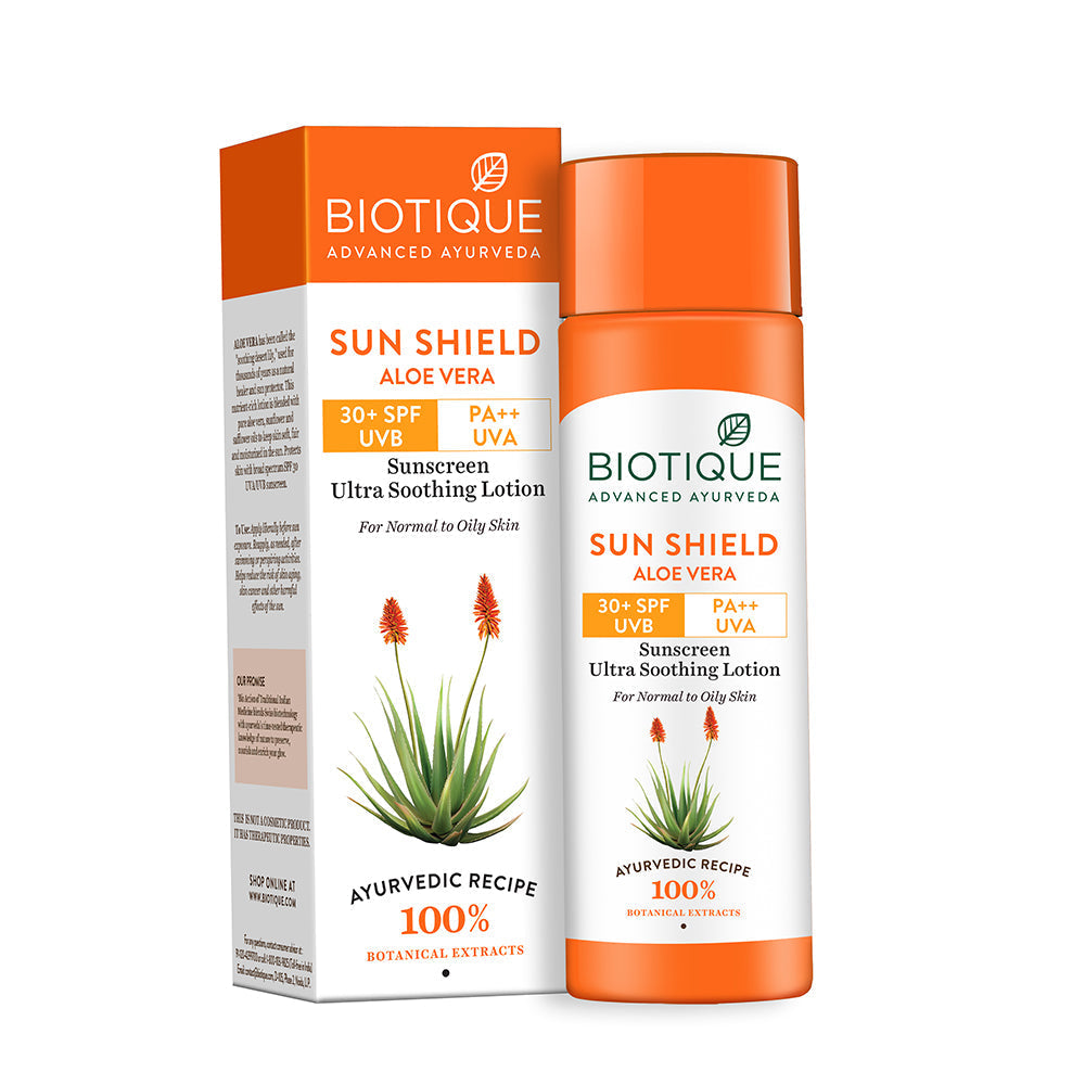 SUN SHIELD ALOE VERA 30+ SPF Sunscreen Lotion