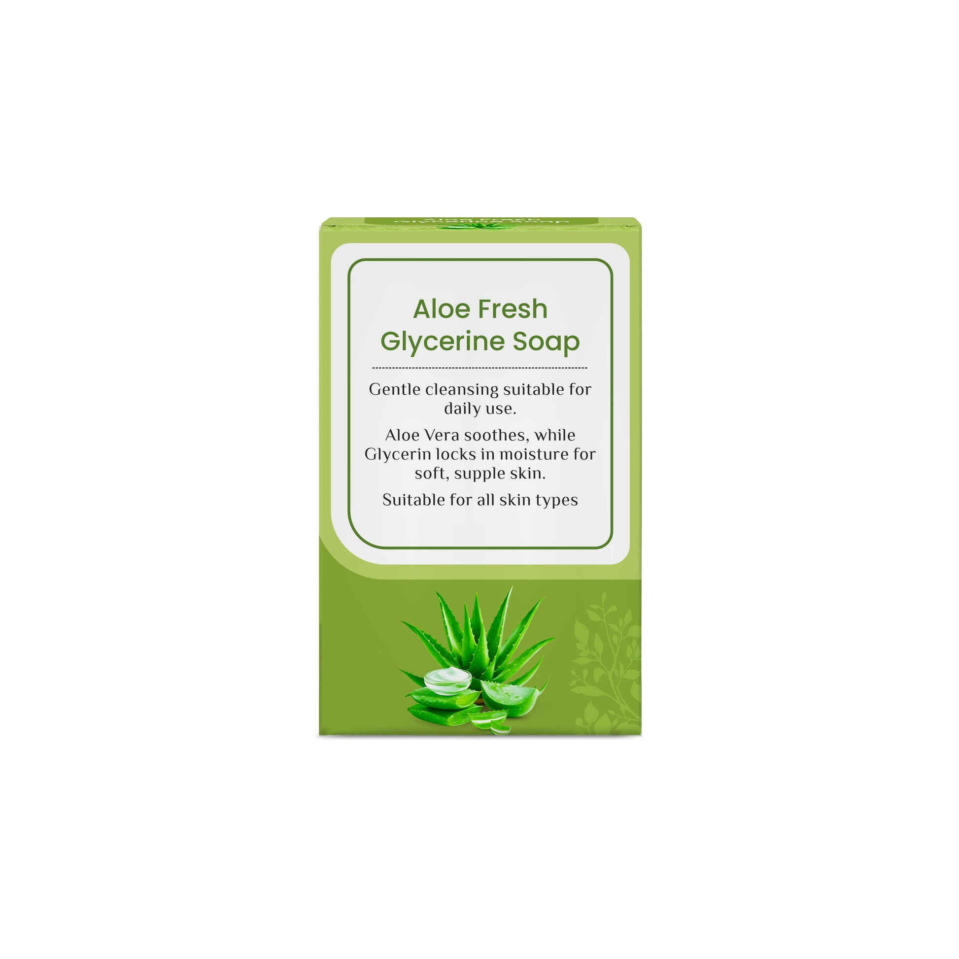 Aloe Fresh Glycerine Soap | For Soothing Skin | 125 g Each | Pack of 4 125gx4