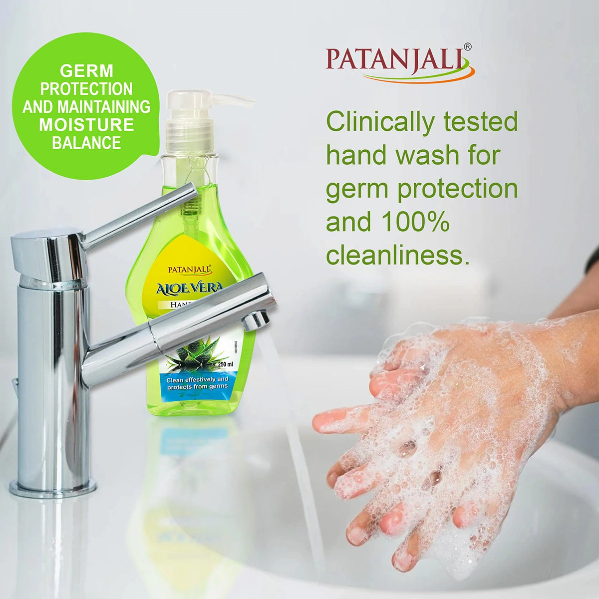 Patanjali Aloevera Hand Wash (250 ml)