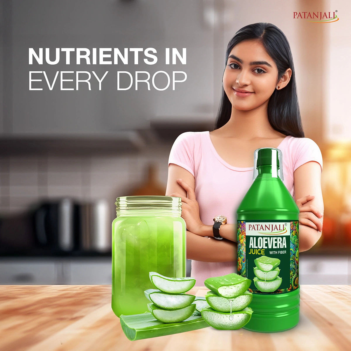Patanjali Aloevera Juice With Fiber (1000 ml)
