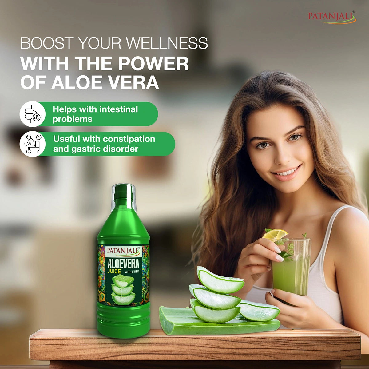 Patanjali Aloevera Juice With Fiber (1000 ml)