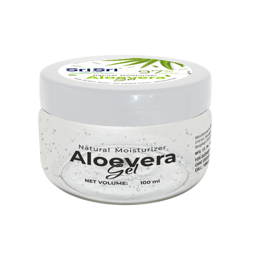 【Sri Sri Tattva】 Aloe Vera Gel | Natural Moisturizer, Suits All Skin Types｜ アロエベラジェル｜ナチュラル保湿ジェル（全肌質対応）｜ 100ml