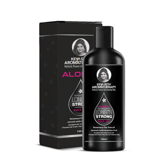 【Keya Seth】 Alopex Long N Strong Hair Oil with Rosemary & Tea Tree Essential Oil – Strengthens Hair, Reduces Hair Fall, Promotes Hair Growth｜アロペックス ロング＆ストロング ヘアオイル｜100ml