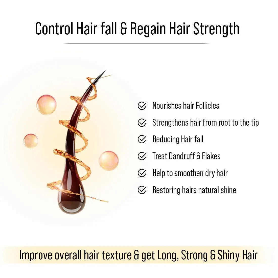 Alopex Long N Strong Hair Oil with Rosemary & Tea Tree Essential Oil – Strengthens Hair, Reduces Hair Fall, Promotes Hair Growth & Nourishes Hair Follicles & Scalp 100ml x 3