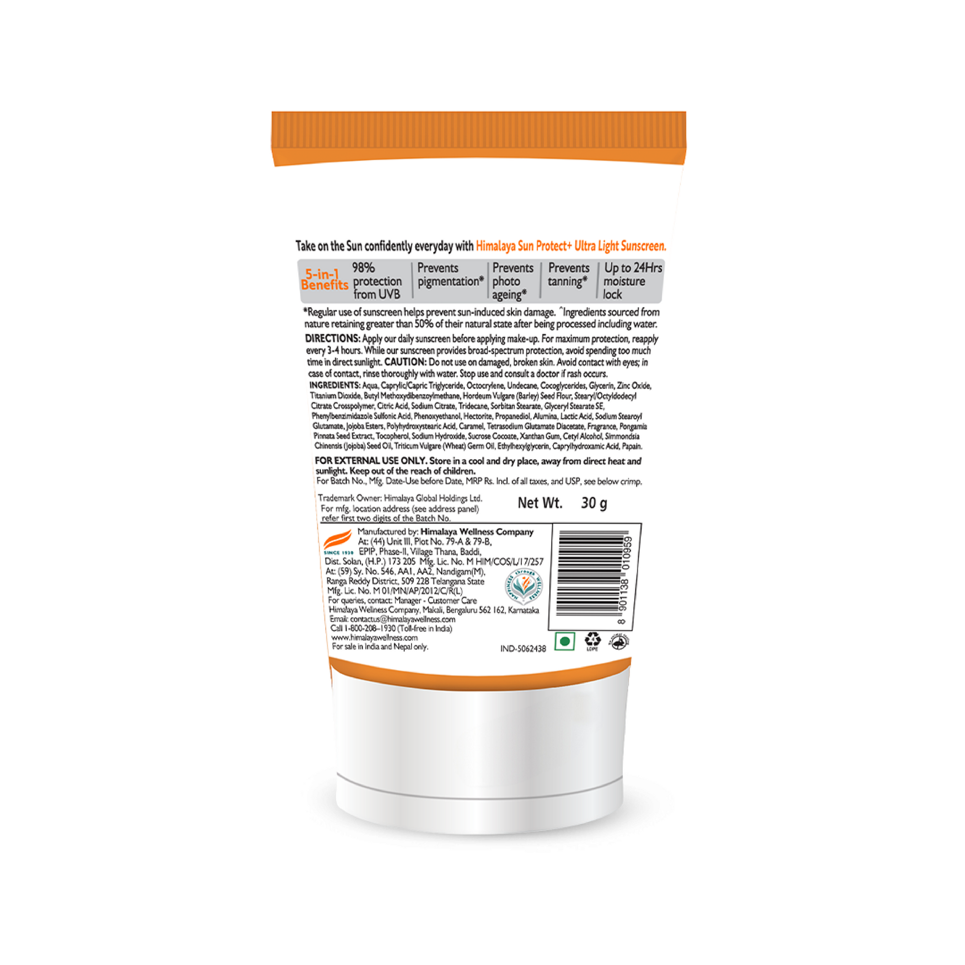 Himalaya Sun Protect+ Ultra-Light Sunscreen 50g Light Tint