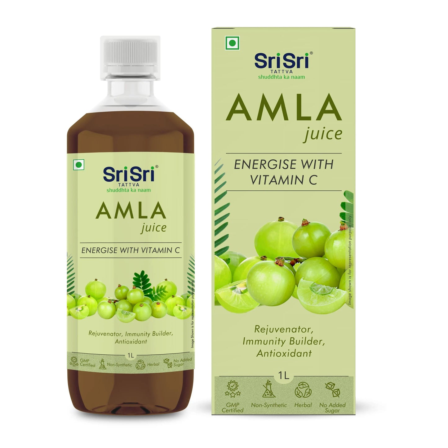 Amla Juice - Energise With Vitamin C | Rejuvenator, Immunity Builder, Antioxidant | No Added Sugar | 1 L 1L