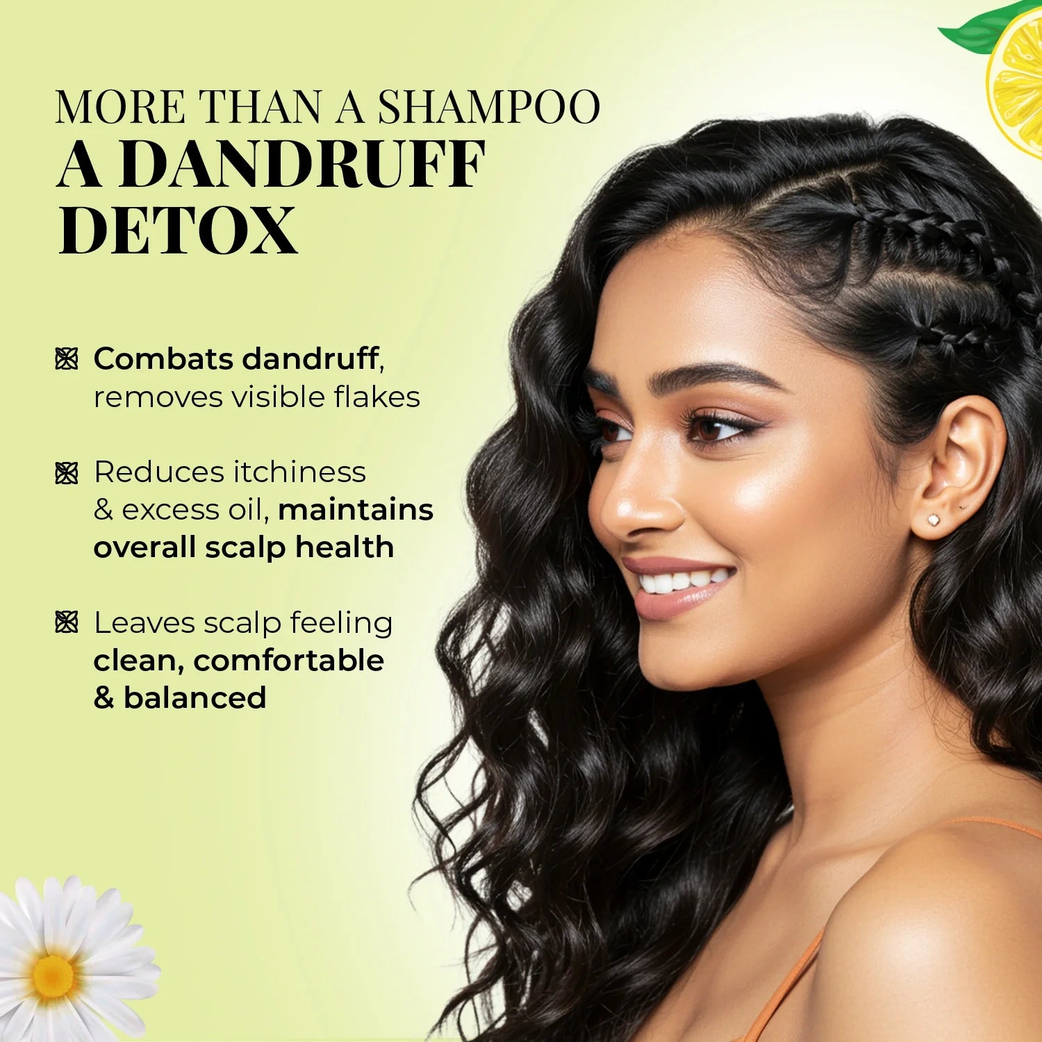 Anti Dandruff Shampoo | Lemon, Bhringraj & 12 Herbs 200ml