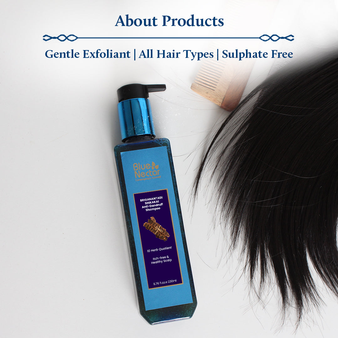 Briganantadi Shikakai Anti-Dandruff Shampoo for Men and Women(26 Herbs) 259g