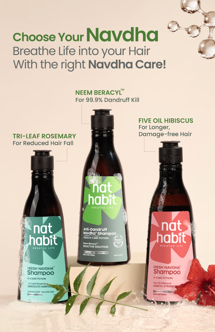 Anti-Dandruff Neem Beracyl™ Navdha Shampoo 250ml × 2