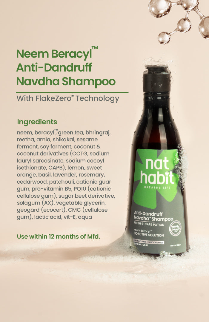 Anti-Dandruff Neem Beracyl™ Navdha Shampoo 250ml × 2