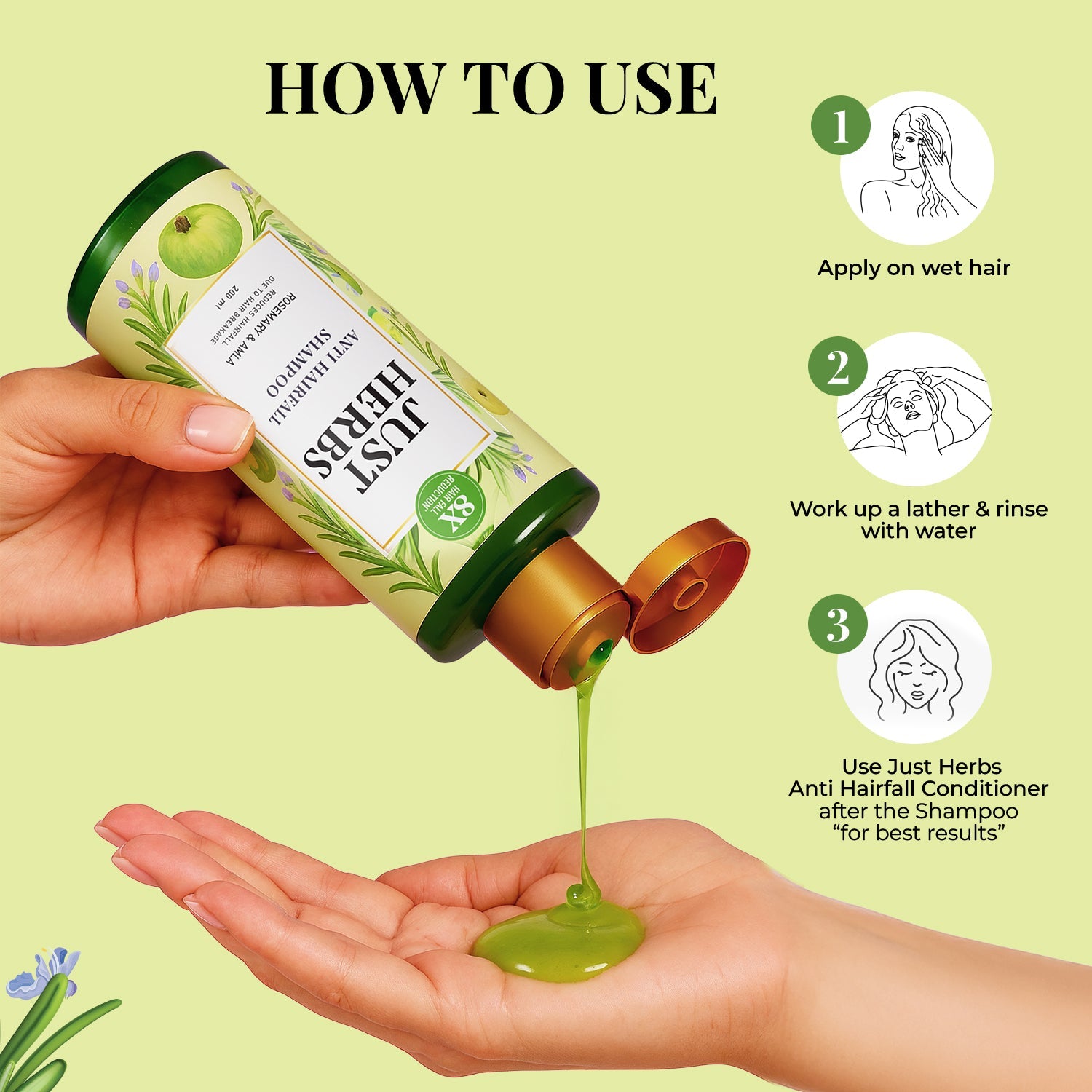 Anti Hairfall Shampoo | Rosemary, Amla & 12 Herbs 200ml