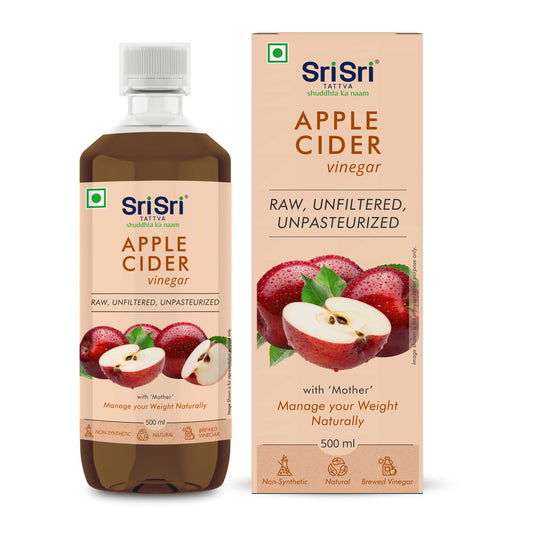 【Sri Sri Tattva】 Apple Cider Vinegar (Raw, Unfiltered, Unpasteurized)｜ アップルサイダービネガー（生・無ろ過・非加熱）｜ 500ml