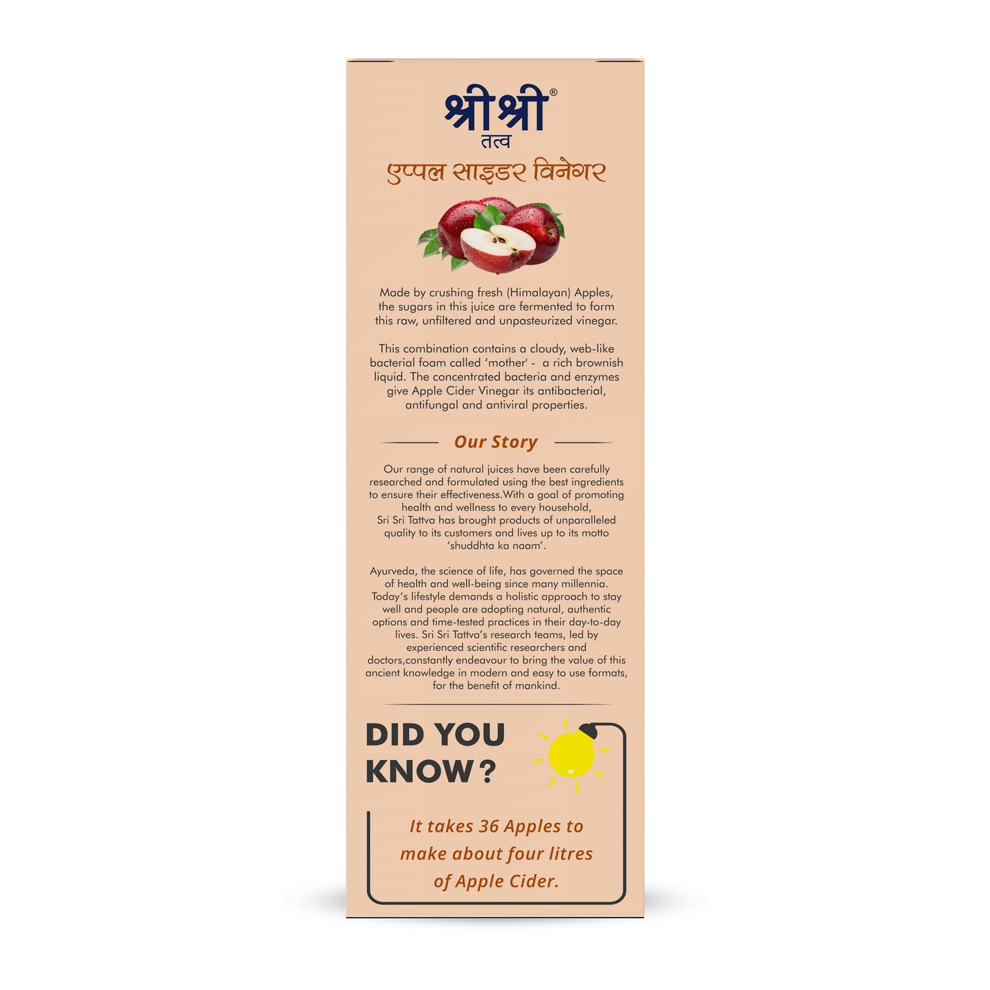 Apple Cider Vinegar - Raw, Unfiltered, Unpasteurized | Manage Your Weight Naturally | 500 ml 500ml