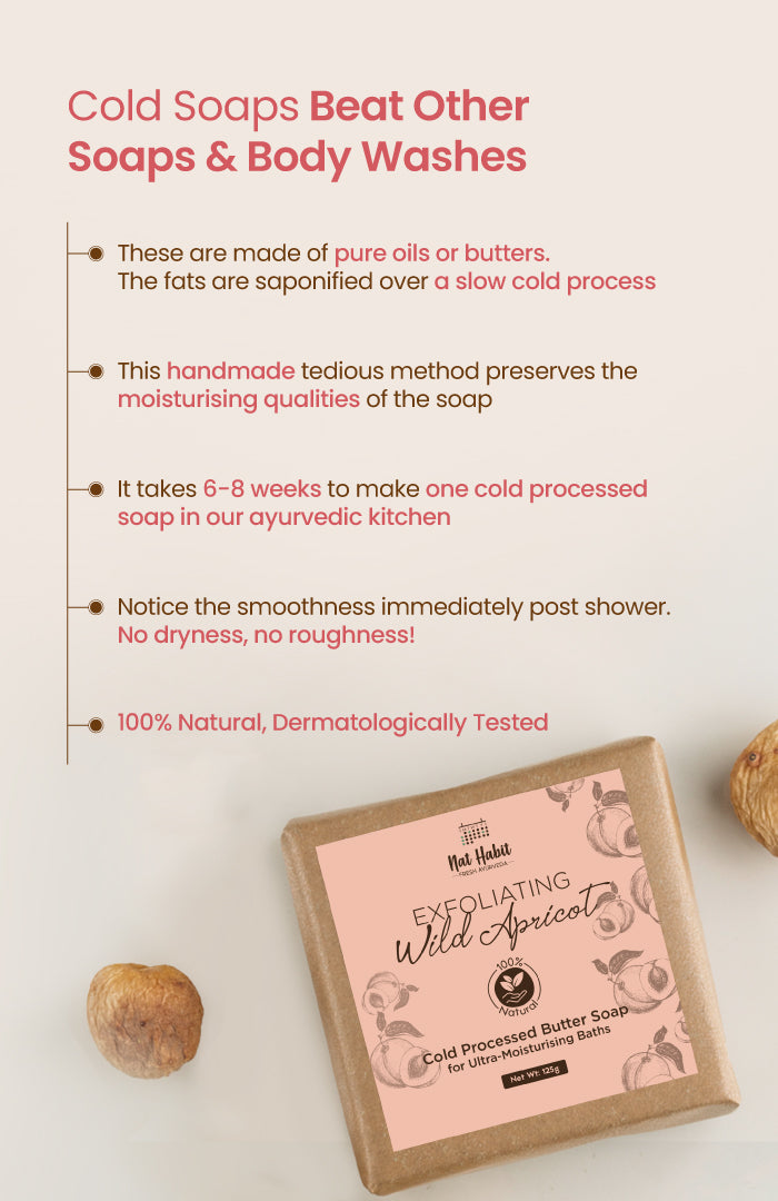 Cold Processed Exfoliating Wild Apricot Soap 125g-v2