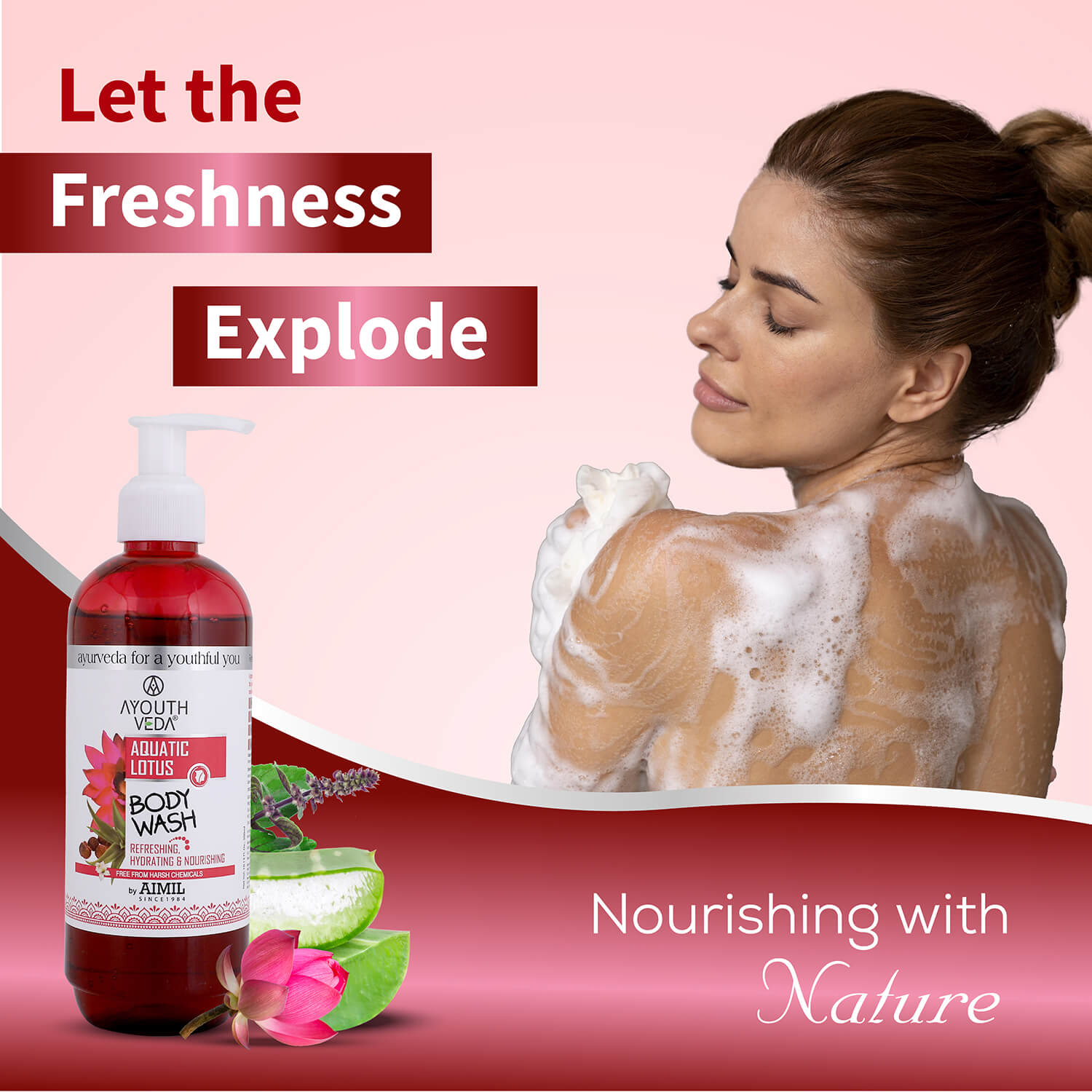 Aquatic Lotus Body Wash  With Super Hydrating & Refreshing Formula -(Net Qty-300ml) 300ml