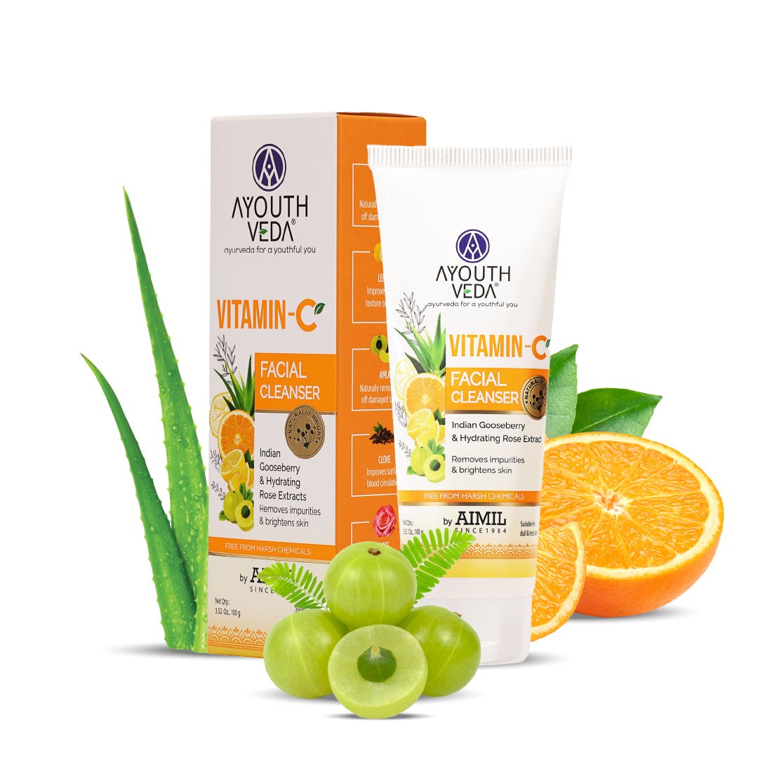 Vitamin-C Facial Cleanser with Indian Gooseberry, Lemon, Orange & Hibiscus Extracts | Gently Exfoliates, Promotes Collagen & Brightens Skin | Suitable for All Skin Types | 100g 100g