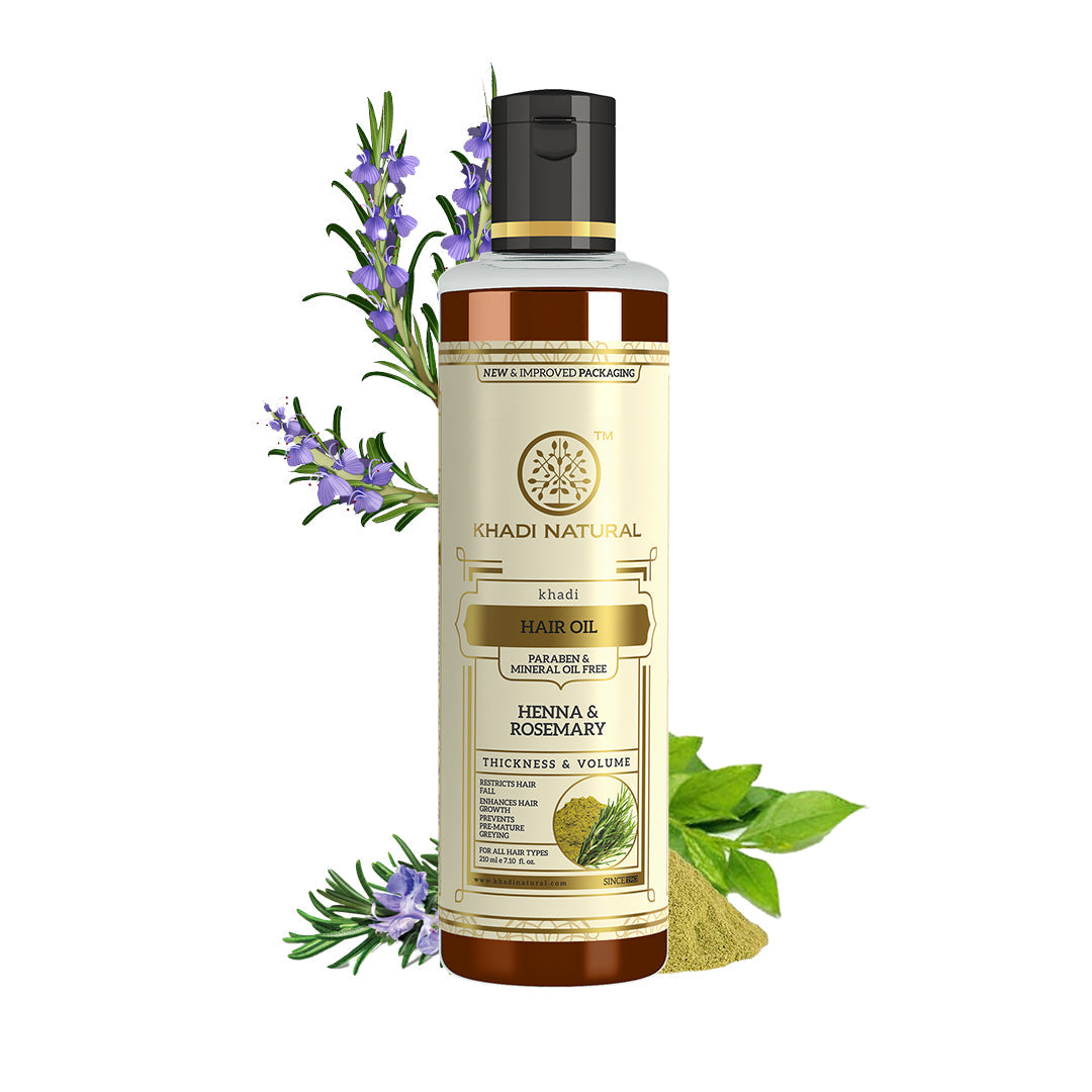 Henna & Rosemary Hair Oil – Paraben & Mineral Oil Free (210ml) 210g