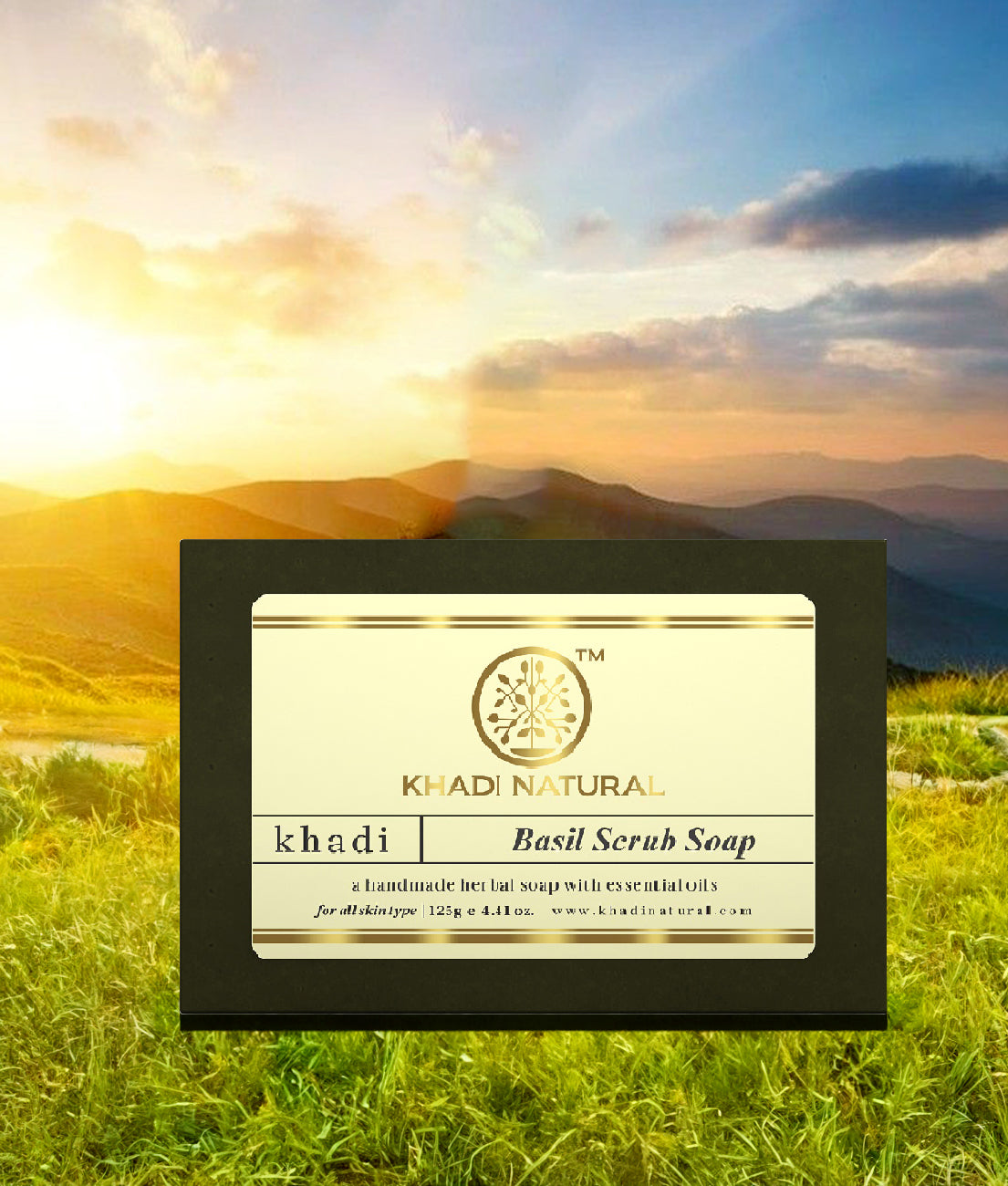 Herbal Basil Scrub Soap 125gm 125g