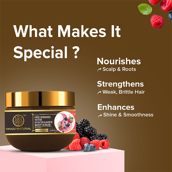 Powered Botanics Mix Berries with Niacinamide Body Scrub 200gm
