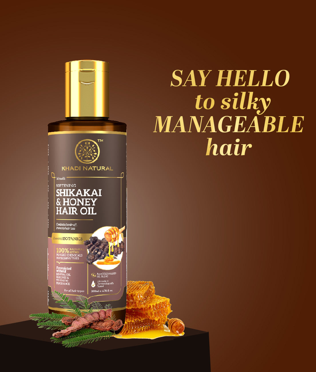 Shikakai & Honey Hair Oil - Powered Botanics 200ml
