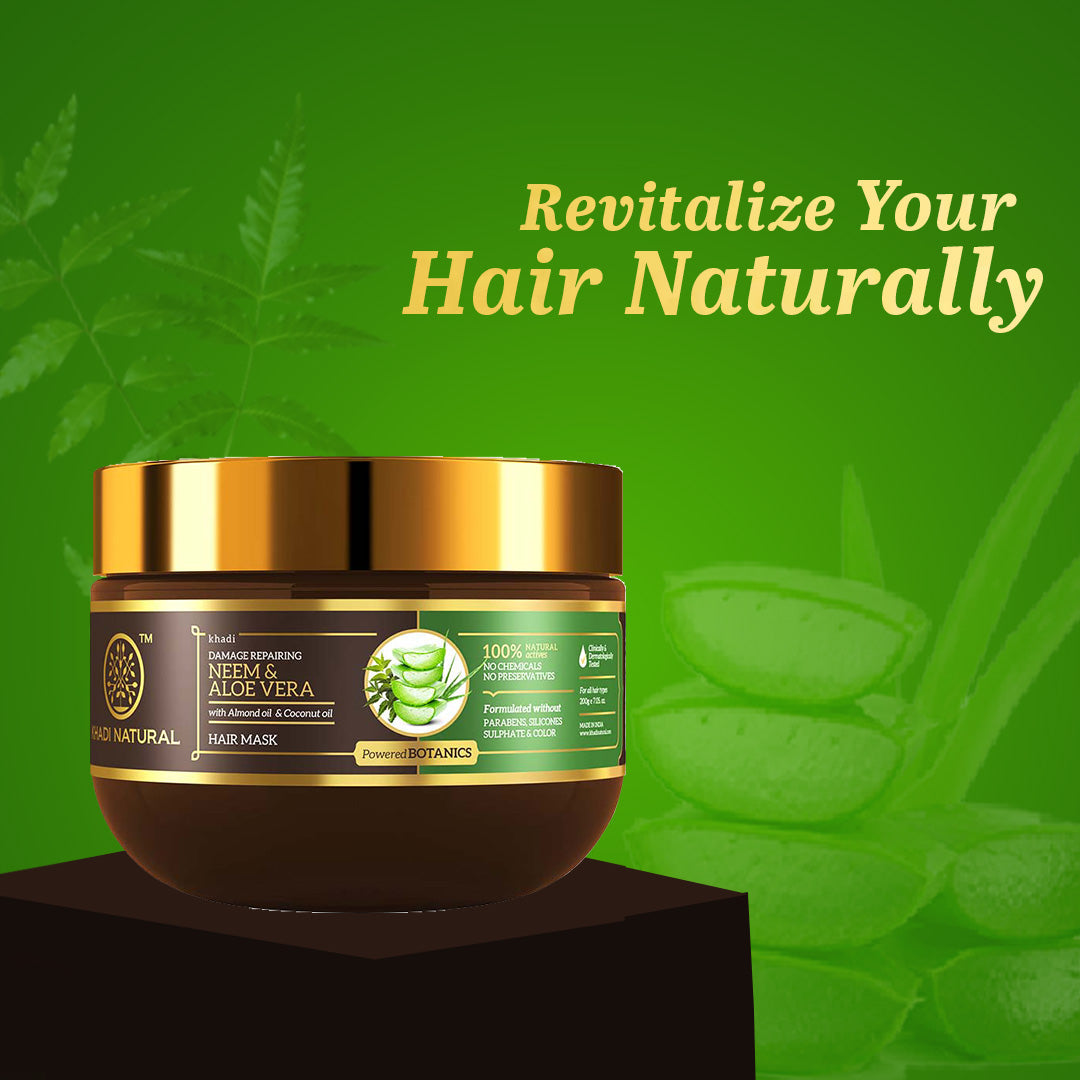 Neem & Aloe Vera Hair Mask - SLS, Paraben & Color Free 200gm