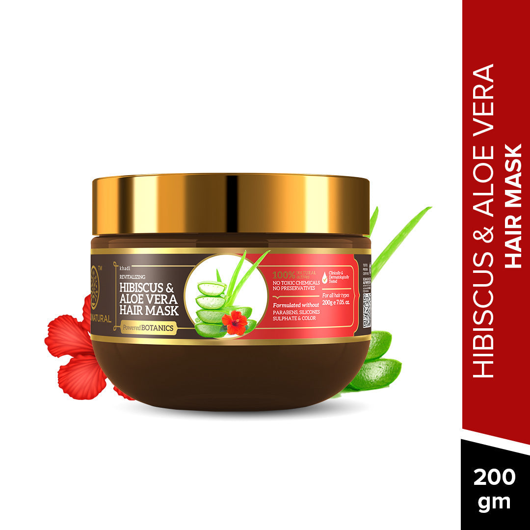 Hibiscus & Aloe Vera Hair Mask - SLS, Parabens & Color Free 200gm