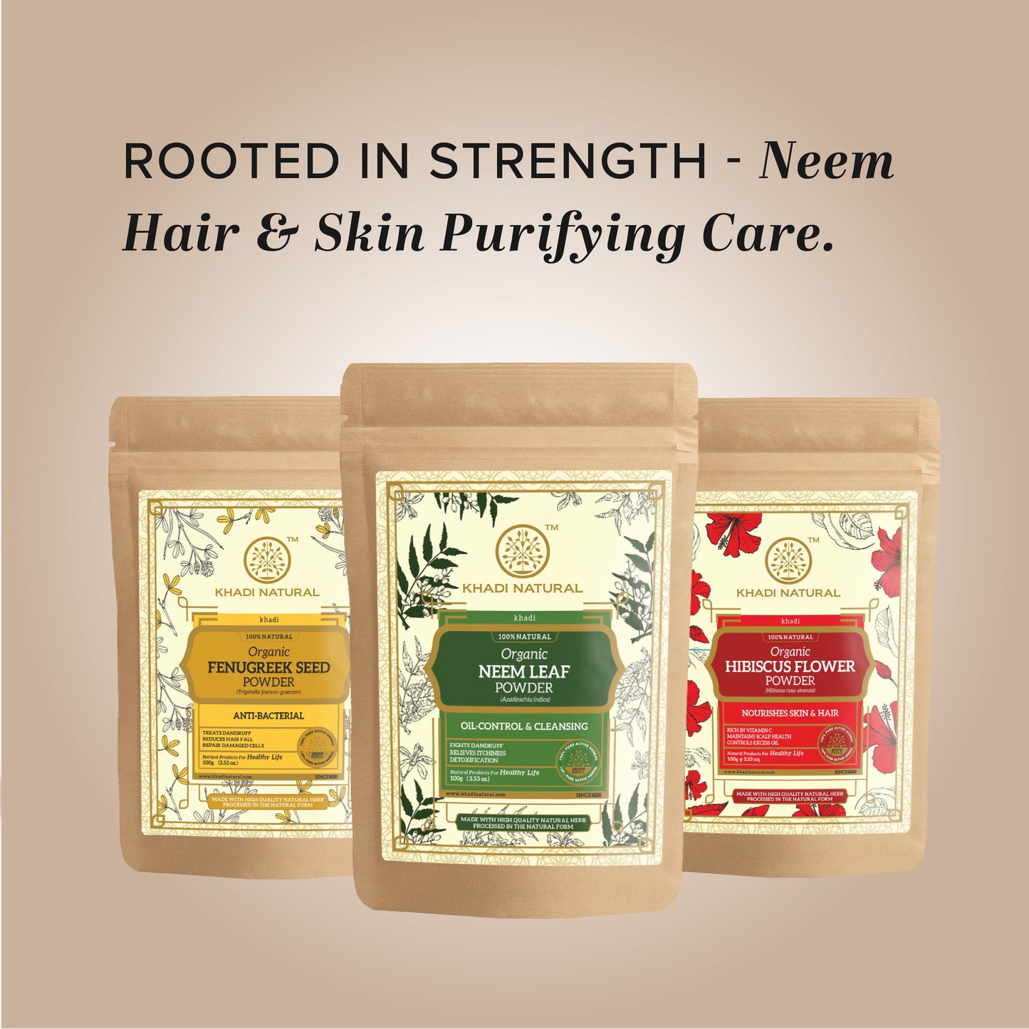 Organic Neem Leaf Powder For Hair - 100% Natural 100gm