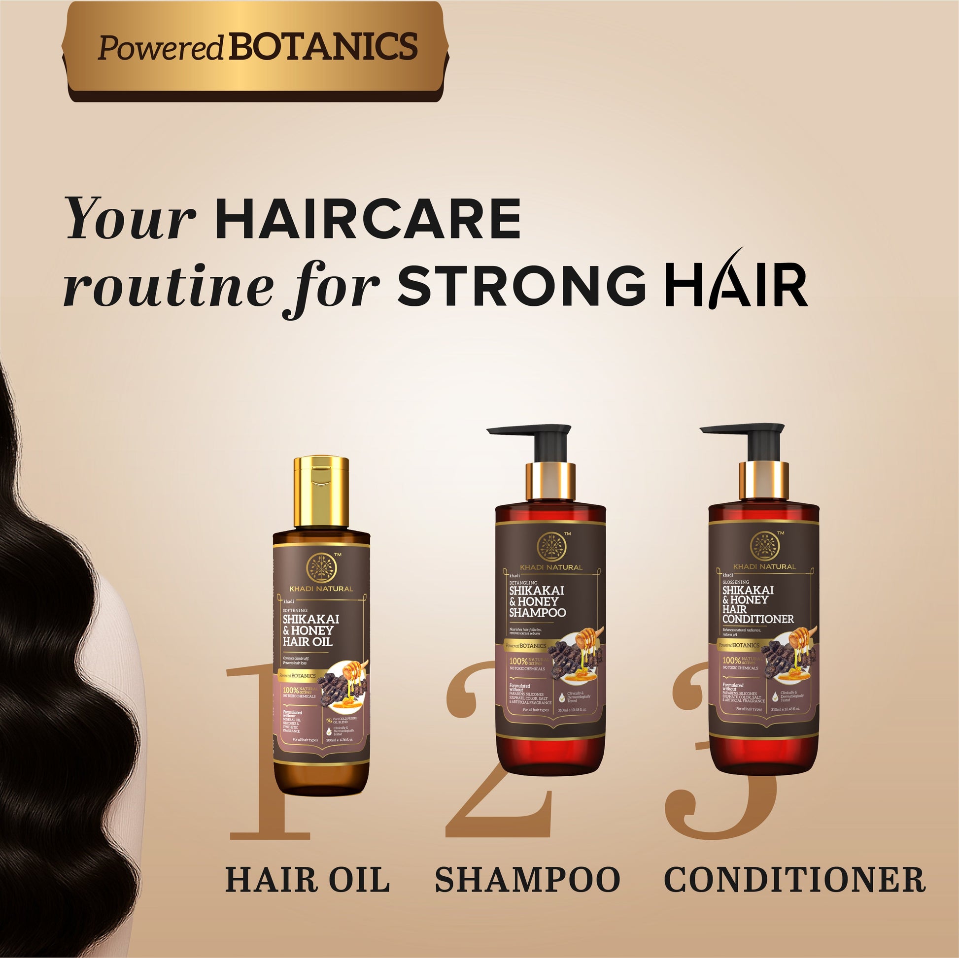 Shikakai & Honey Hair Conditioner-Powered Botanics 310ml