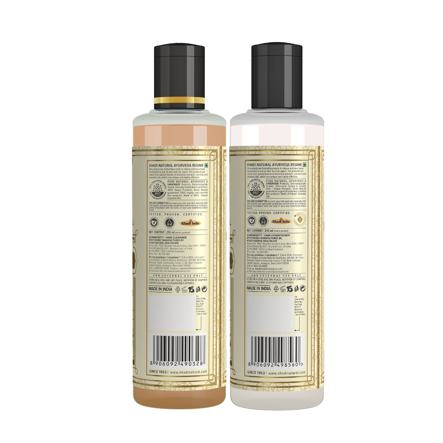 Henna Tulsi Extra Conditioning Hair Cleanser (SLS & Paraben Free) & Henna Tulsi Hair Conditioner Combo Pack of 2 210ml Each