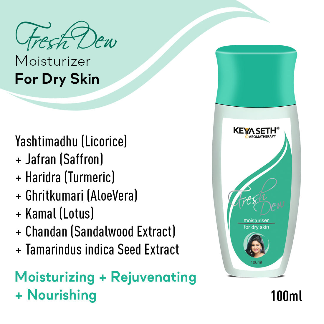 Fresh Dew Daily Face Moisturizer Quick Absorbing Non-Sticky, Flawless Skin Lotion for Dry Skin 100ml